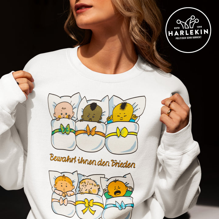 SWEATER MÄDELS • BEWAHRT IHNEN DEN FRIEDEN (DDR ORIGINAL-PLAKAT)