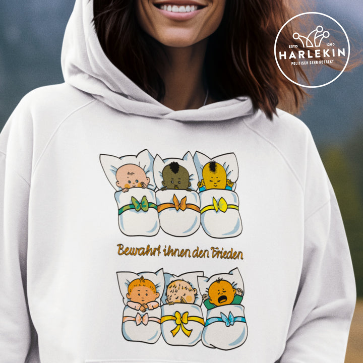 HOODIE MÄDELS • BEWAHRT IHNEN DEN FRIEDEN (DDR ORIGINAL-PLAKAT)