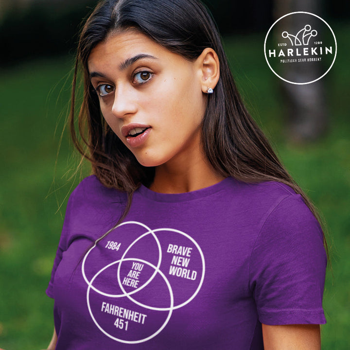DEZENTE REBELLEN PREMIUM SHIRT MÄDELS • DYSTOPIE - dunkel