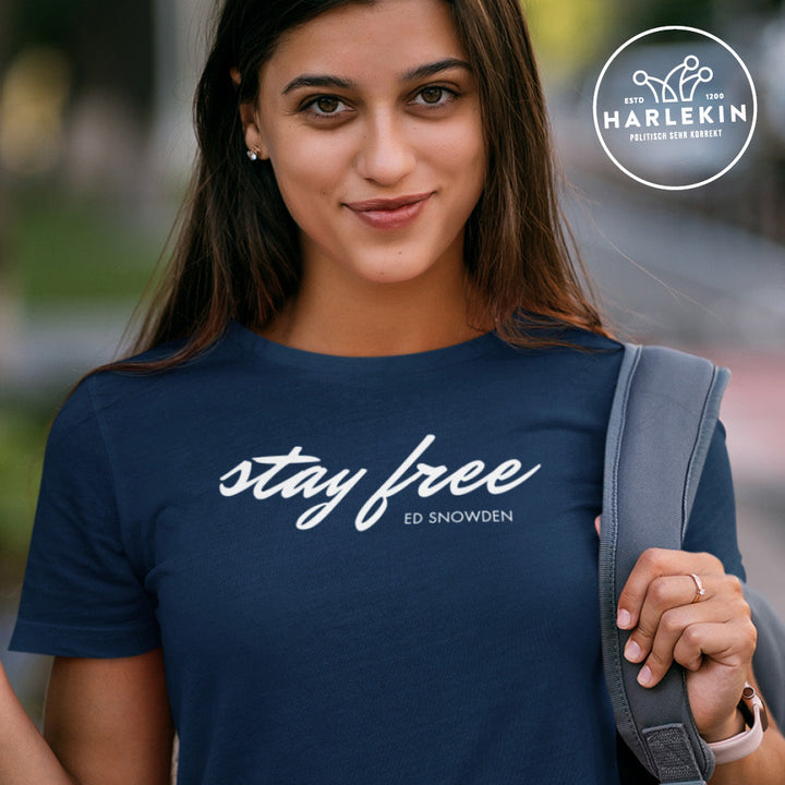 DIE MÖHRE: GRÜNZEUG PREMIUM SHIRT MÄDELS • ED SNOWDEN: STAY FREE
