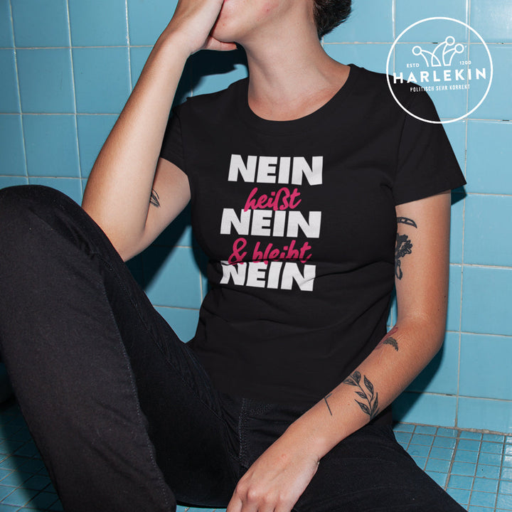 DIE MÖHRE: GRÜNZEUG PREMIUM SHIRT MÄDELS • NEIN HEISST NEIN - DUNKEL