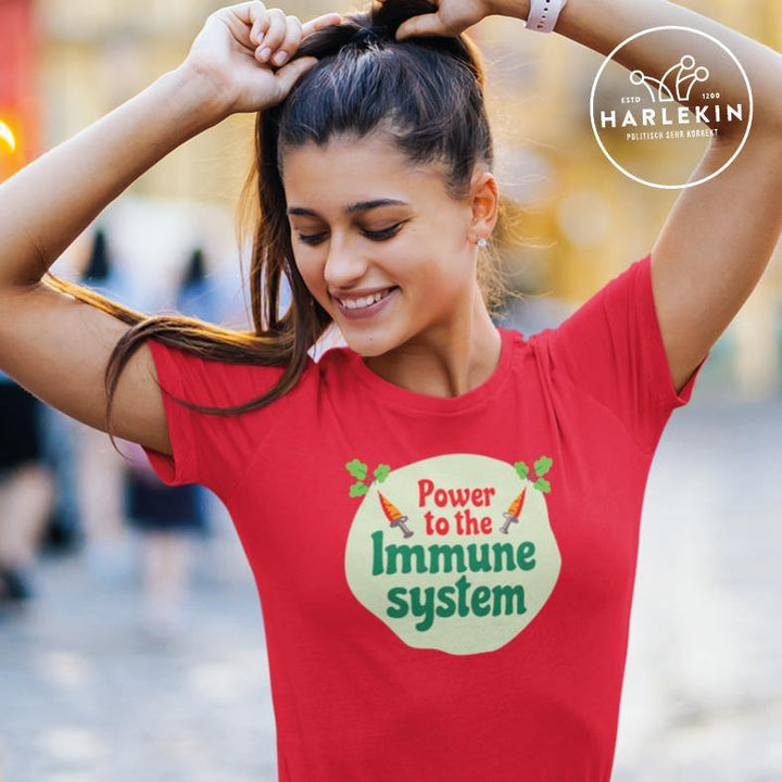 DIE MÖHRE: GRÜNZEUG PREMIUM SHIRT MÄDELS • POWER TO THE IMMUNE SYSTEM