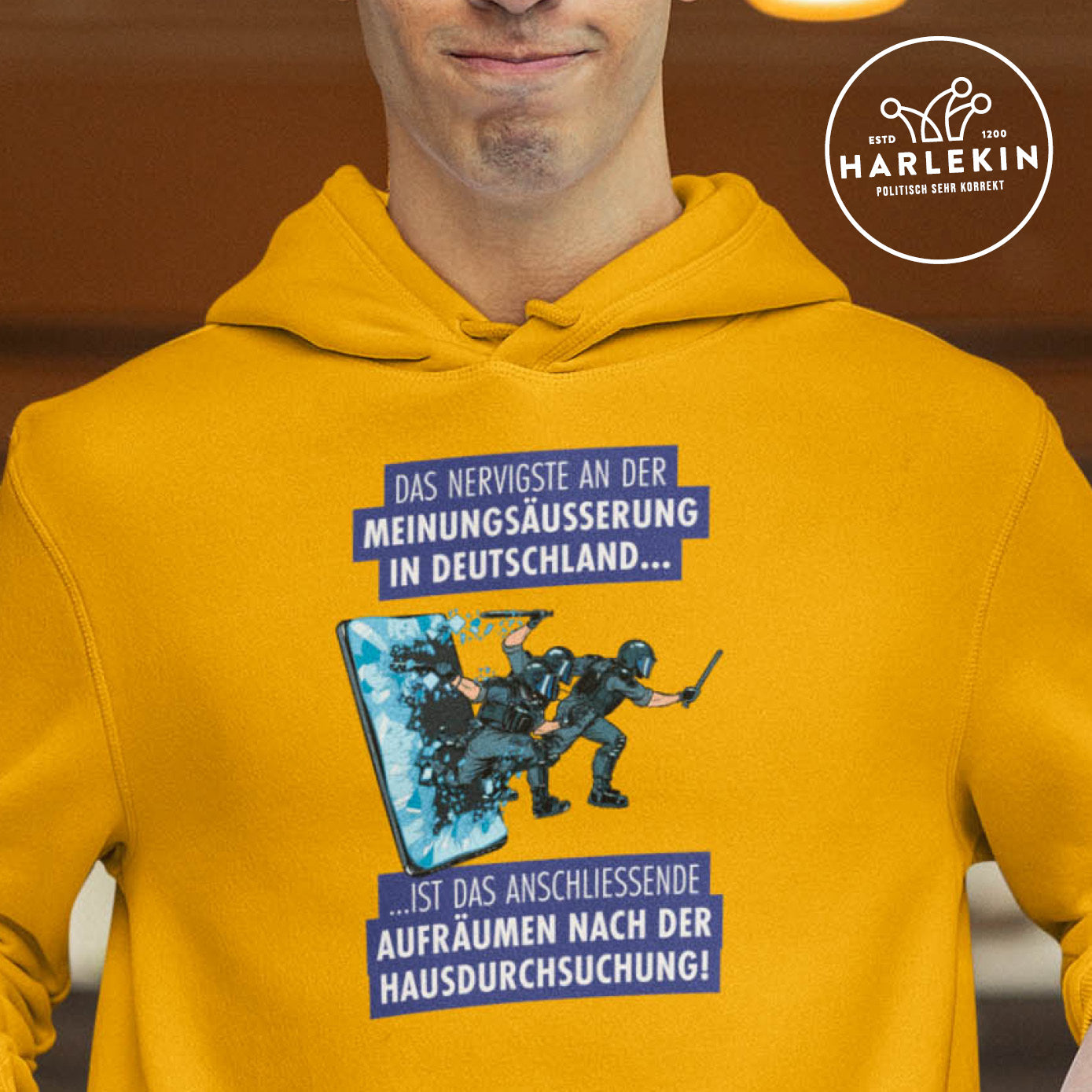 HOODIE BUBEN • HAUSDURCHSUCHUNG NACH MEINUNGSÄUSSERUNG