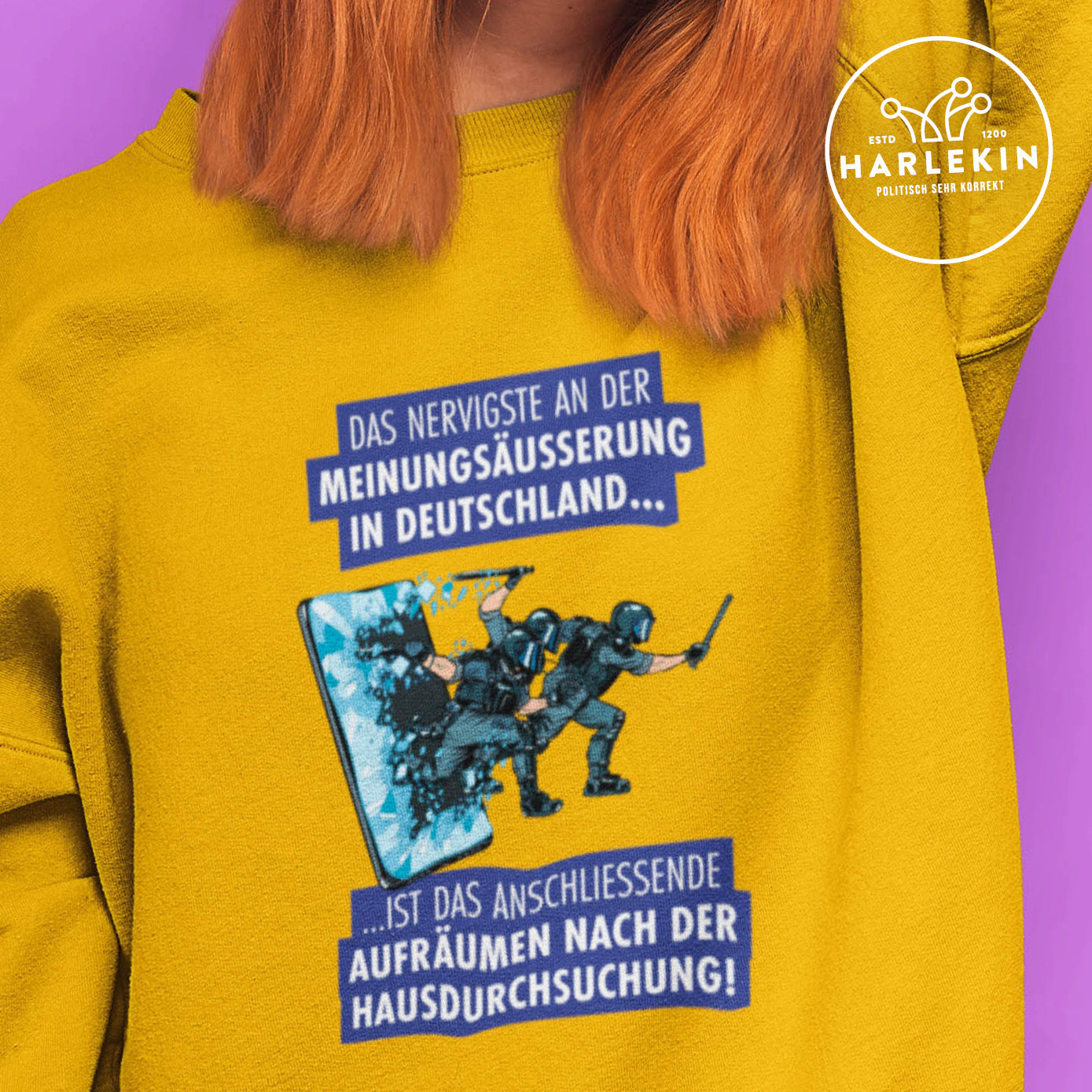 SWEATER MÄDELS • HAUSDURCHSUCHUNG NACH MEINUNGSÄUSSERUNG