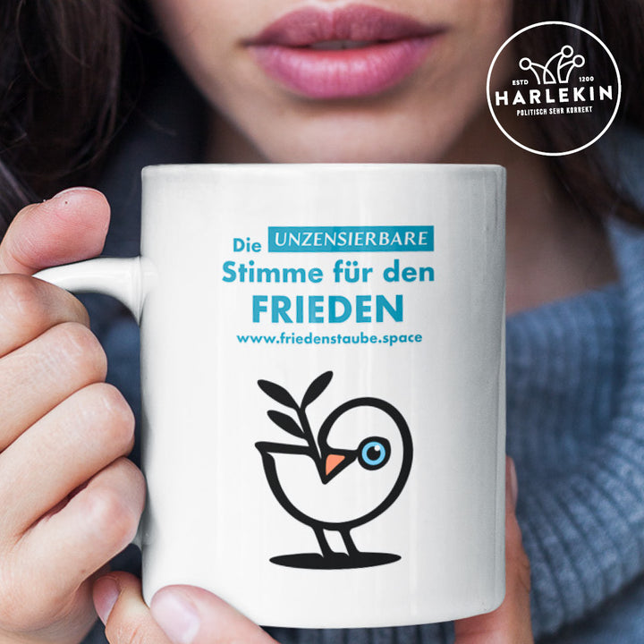 TASSE • FRIEDENSTAUBE.SPACE - FRONTPRINT - hell