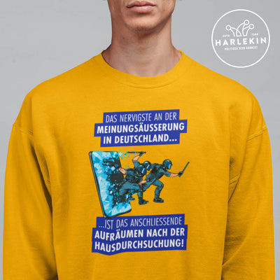 SWEATER BUBEN • HAUSDURCHSUCHUNG NACH MEINUNGSÄUSSERUNG