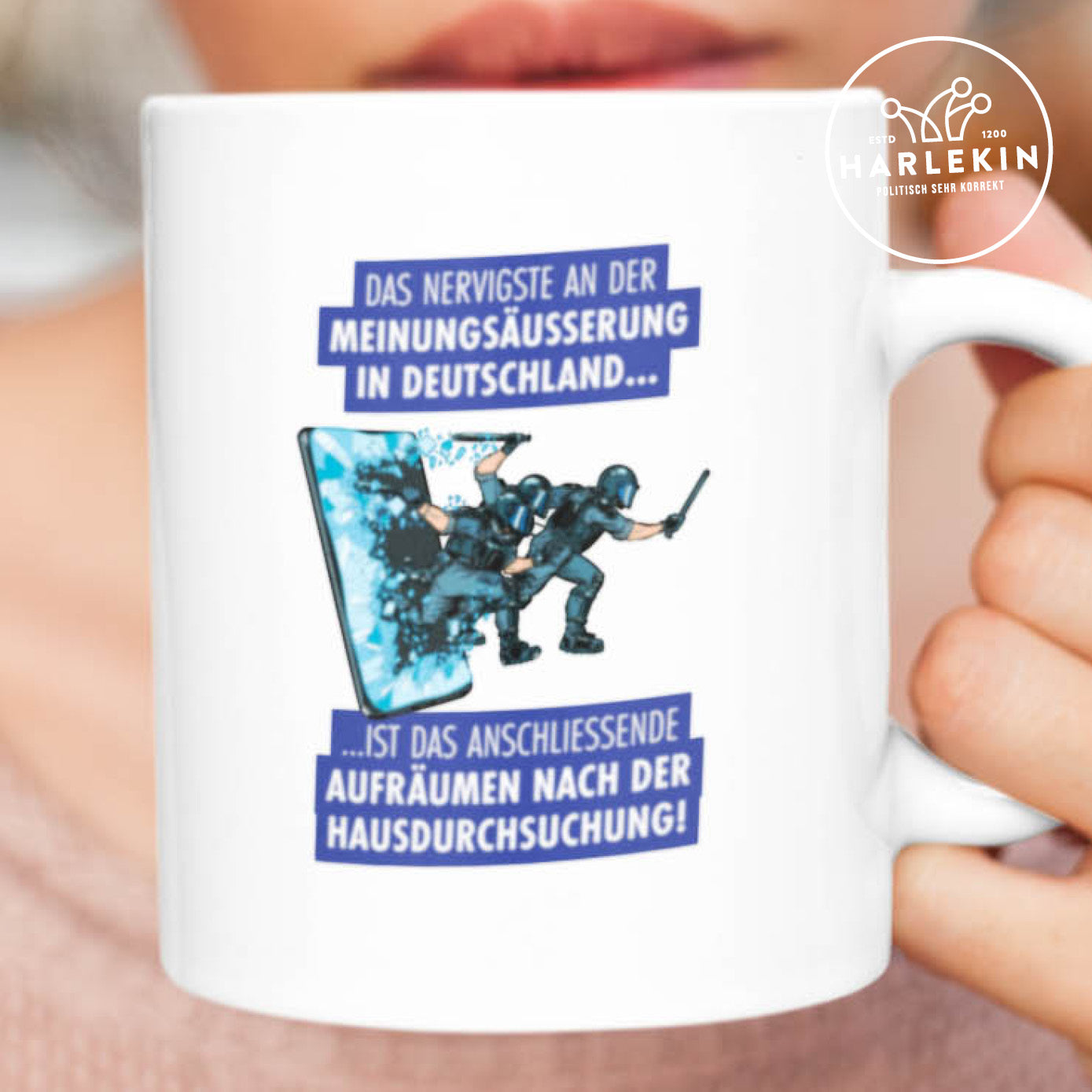 TASSE • HAUSDURCHSUCHUNG NACH MEINUNGSÄUSSERUNG