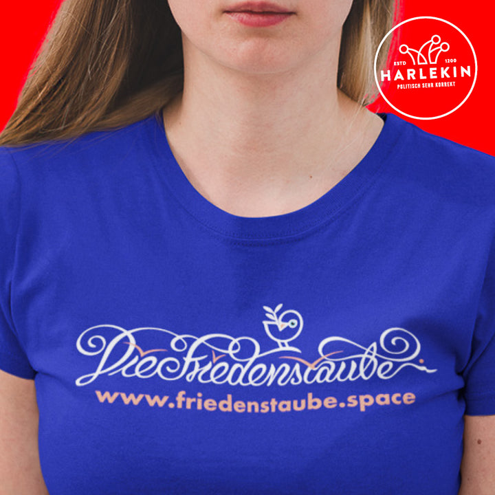 PREMIUM SHIRT MÄDELS • FRIEDENSTAUBE.SPACE - BRUSTPRINT - dunkel