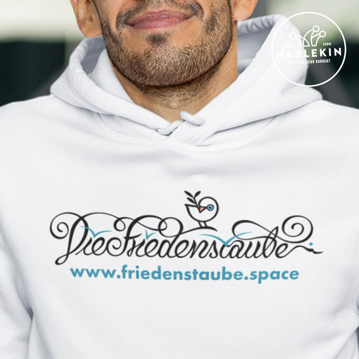 HOODIE BUBEN • FRIEDENSTAUBE.SPACE - BRUSTPRINT - hell
