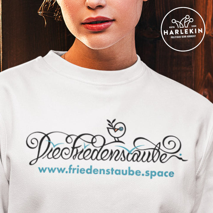 SWEATER MÄDELS • FRIEDENSTAUBE.SPACE - BRUSTPRINT - hell
