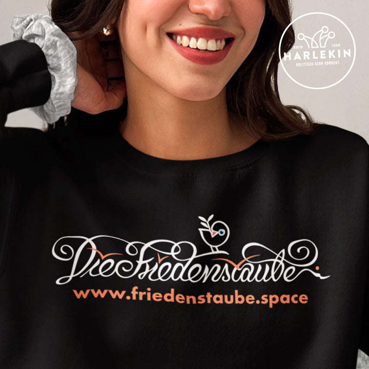 SWEATER MÄDELS • FRIEDENSTAUBE.SPACE - BRUSTPRINT - dunkel