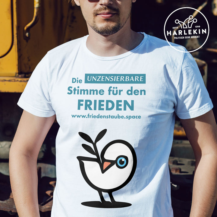 PREMIUM SHIRT BUBEN • FRIEDENSTAUBE.SPACE - FRONTPRINT - hell