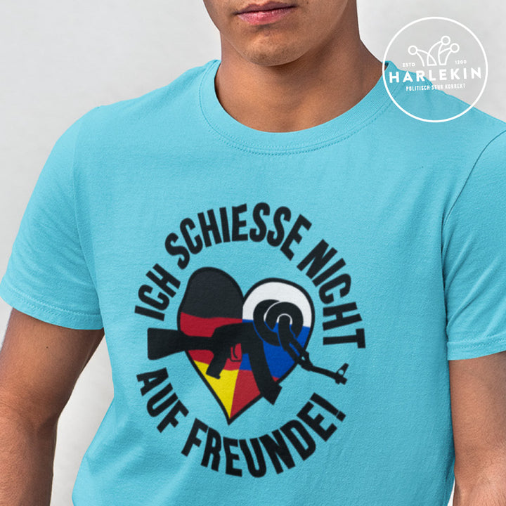 PREMIUM SHIRT BUBEN • ICH SCHIESSE NICHT AUF FREUNDE! - hell