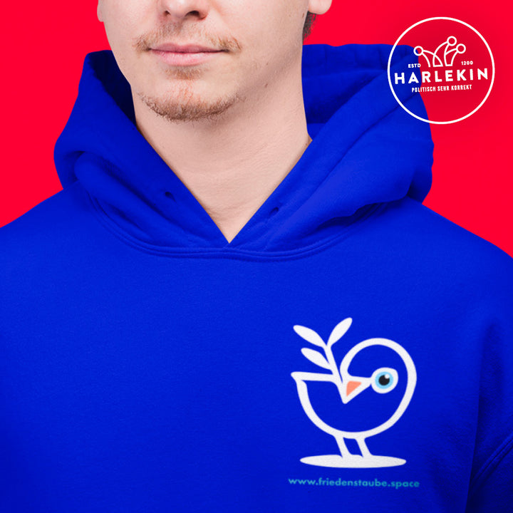 HOODIE BUBEN • FRIEDENSTAUBE.SPACE - BRUST BADGE - dunkel