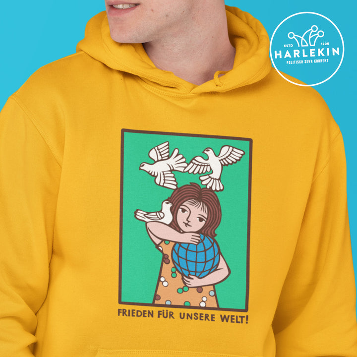 HOODIE BUBEN • FRIEDEN FÜR UNSERE WELT! (DDR-ORIGINAL-PLAKAT)