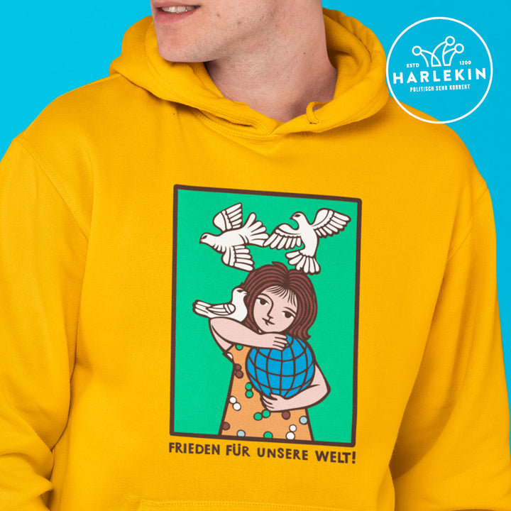 HOODIE BUBEN • FRIEDEN FÜR UNSERE WELT! (DDR-ORIGINAL-PLAKAT)