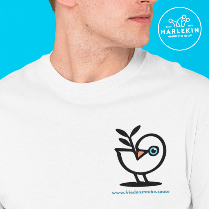 SWEATER BUBEN • FRIEDENSTAUBE.SPACE - BRUST BADGE - hell