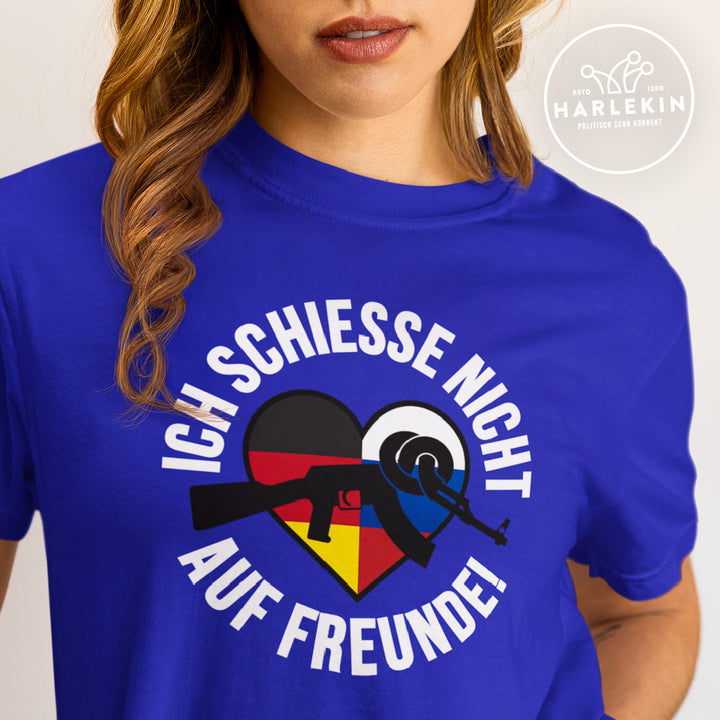 PREMIUM SHIRT MÄDELS • ICH SCHIESSE NICHT AUF FREUNDE! - dunkel