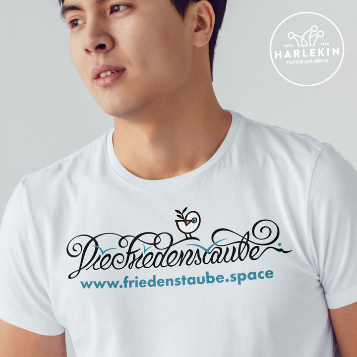 PREMIUM SHIRT BUBEN • FRIEDENSTAUBE.SPACE - BRUSTPRINT - hell