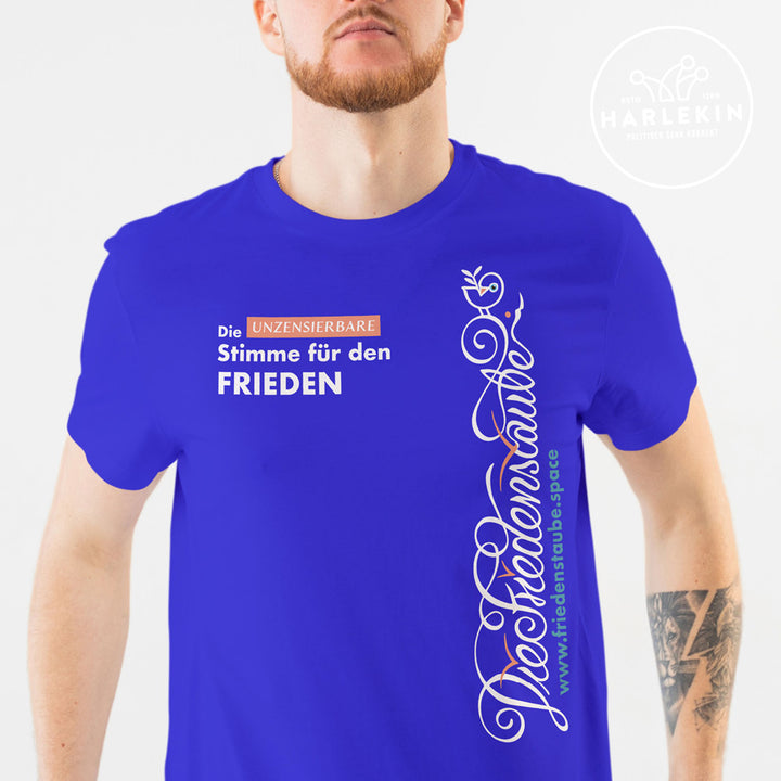 PREMIUM SHIRT BUBEN • FRIEDENSTAUBE.SPACE - SEITENPRINT - dunkel