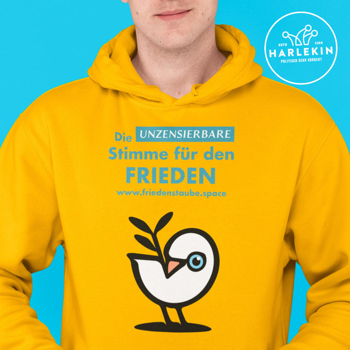 HOODIE BUBEN • FRIEDENSTAUBE.SPACE - FRONTPRINT - hell