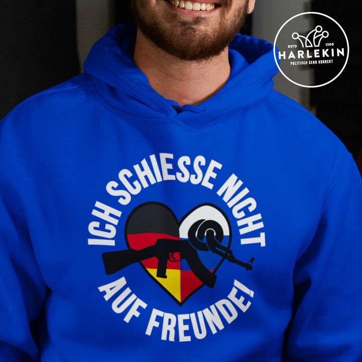 HOODIE BUBEN • ICH SCHIESSE NICHT AUF FREUNDE! - dunkel