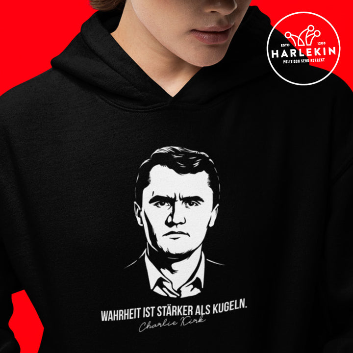 HOODIE MÄDELS • WAHRHEIT IST STÄRKER ALS KUGELN - CHARLIE KIRK