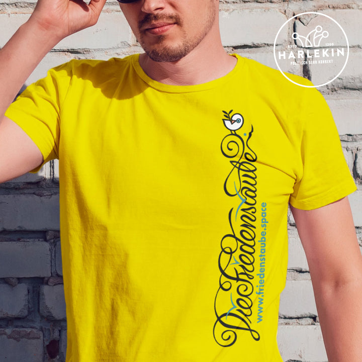 PREMIUM SHIRT BUBEN • FRIEDENSTAUBE.SPACE - SEITENPRINT LOGO - hell