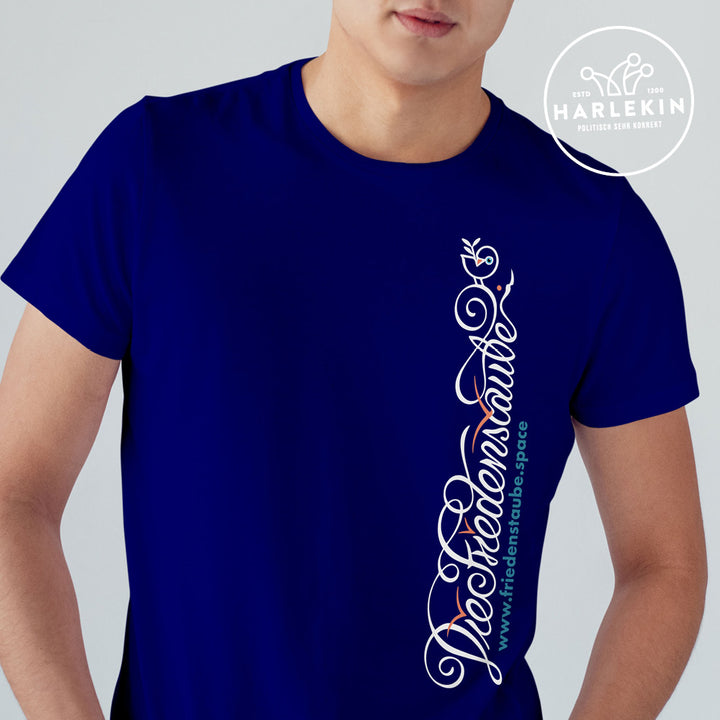 PREMIUM SHIRT BUBEN • FRIEDENSTAUBE.SPACE - SEITENPRINT LOGO - dunkel