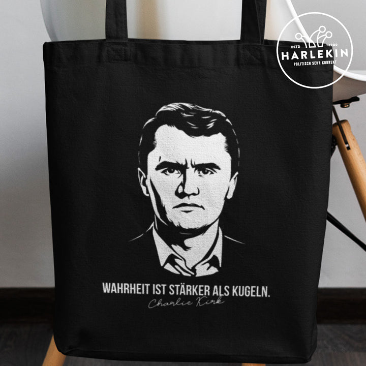 STOFFTASCHE • WAHRHEIT IST STÄRKER ALS KUGELN - CHARLIE KIRK