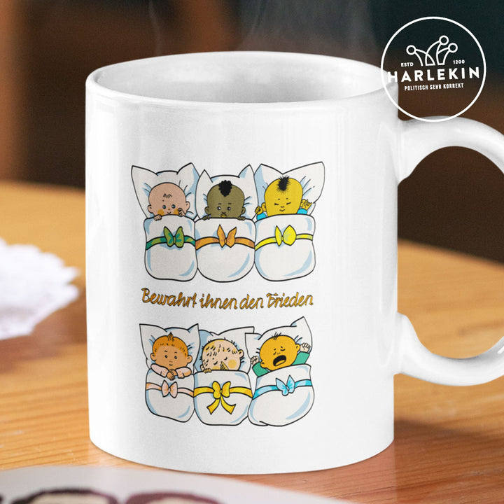 TASSE • BEWAHRT IHNEN DEN FRIEDEN (DDR ORIGINAL-PLAKAT)