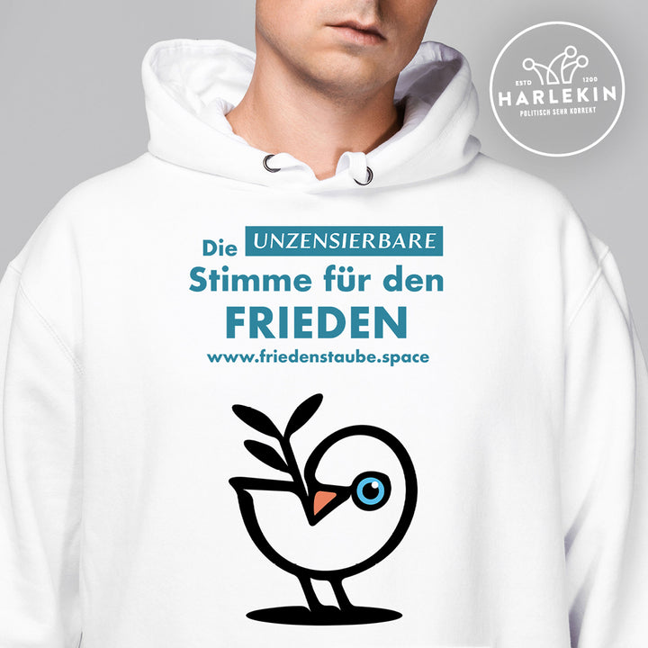 HOODIE BUBEN • FRIEDENSTAUBE.SPACE - FRONTPRINT - hell