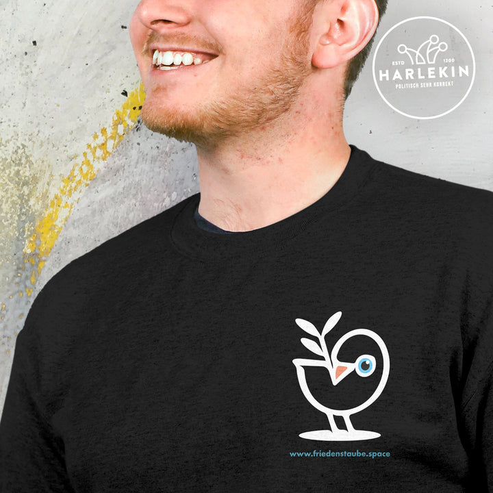 SWEATER BUBEN • FRIEDENSTAUBE.SPACE - BRUST BADGE - dunkel