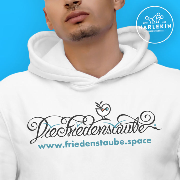 HOODIE BUBEN • FRIEDENSTAUBE.SPACE - BRUSTPRINT - hell