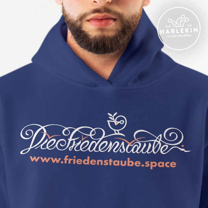 HOODIE BUBEN • FRIEDENSTAUBE.SPACE - BRUSTPRINT - dunkel