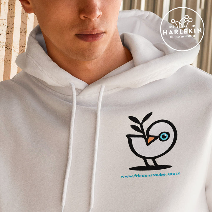 HOODIE BUBEN • FRIEDENSTAUBE.SPACE - BRUST BADGE - hell