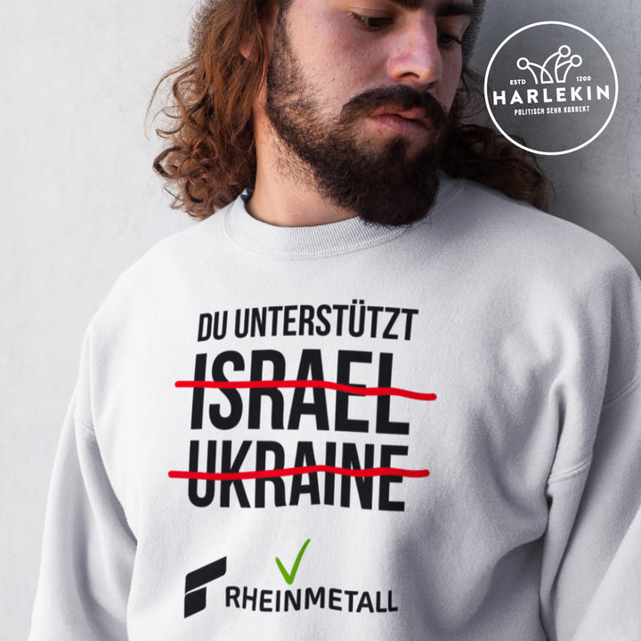 SWEATER BUBEN • DU UNTERSTÜTZT RHEINMETALL - hell