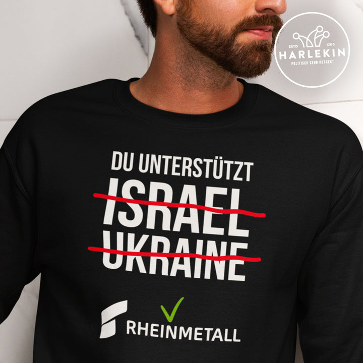 SWEATER BUBEN • DU UNTERSTÜTZT RHEINMETALL - dunkel