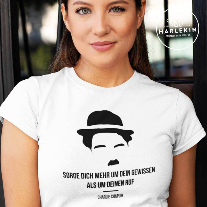 KENFM PREMIUM SHIRT MÄDELS • CHARLIE CHAPLIN / GEWISSEN