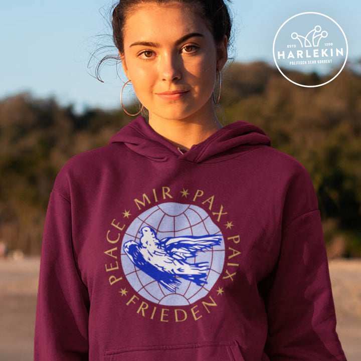 HOODIE MÄDELS • PEACE, MIR, PAX, PAIX, FRIEDEN - DDR-ERSTTAGSBRIEF
