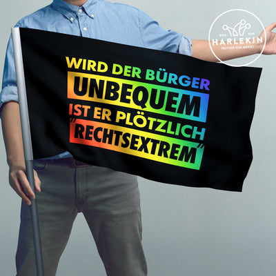 FLAGGE / SCHWENKFAHNE • WIRD DER BÜGRER UNBEQUEM - RAINBOW