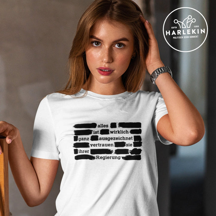 PREMIUM SHIRT MÄDELS • ZENSUR / VERTRAUEN SIE IHRER REGIERUNG - dunkel