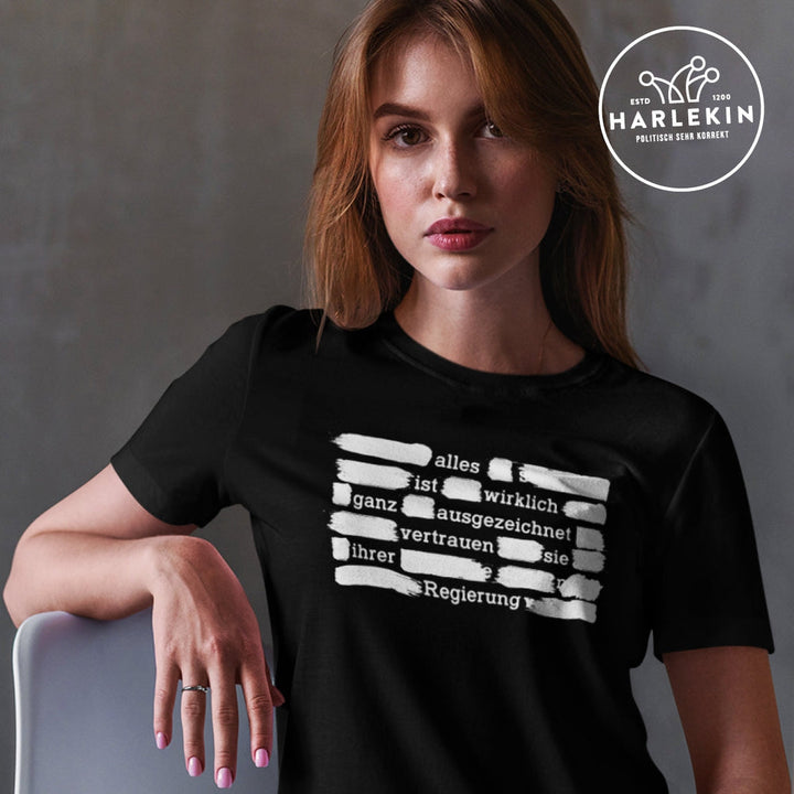 PREMIUM SHIRT MÄDELS • ZENSUR / VERTRAUEN SIE IHRER REGIERUNG - hell