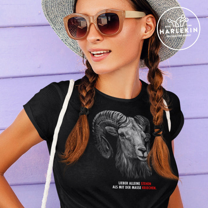 PREMIUM SHIRT MÄDELS • LIEBER ALLEINE STEHEN ALS MIT DER MASSE KRIECHEN