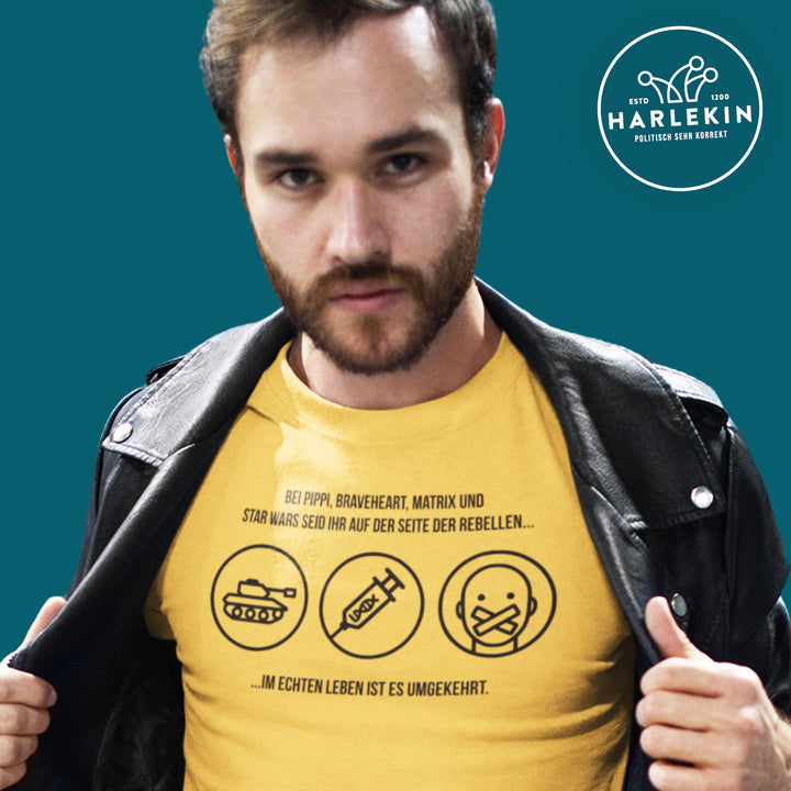 PREMIUM SHIRT BUBEN • SEITE DER REBELLEN - hell