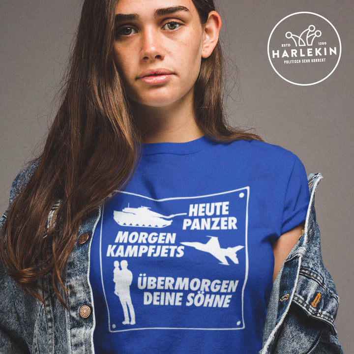 ORGANIC SHIRT MÄDELS • PANZER, KAMPFJETS, SÖHNE - DUNKEL