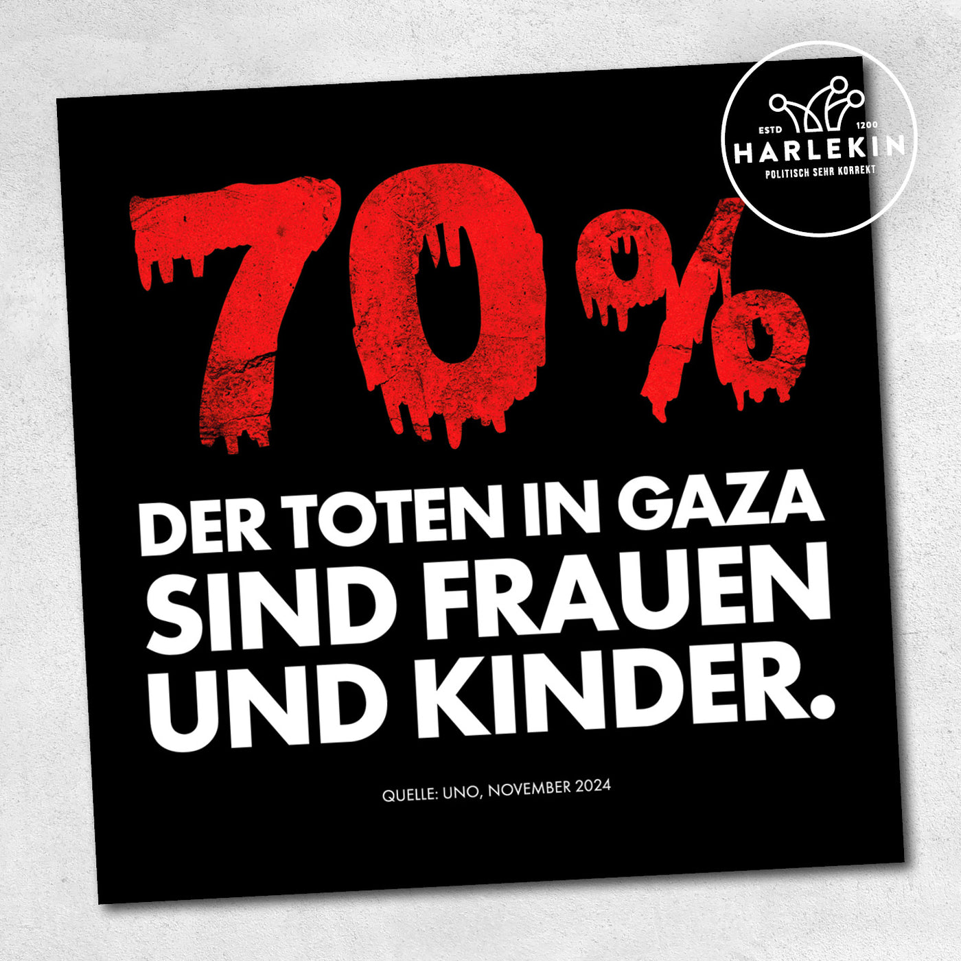 GROSSE STICKER / AUFKLEBER (10 STK.) • 70% DER TOTEN IN GAZA