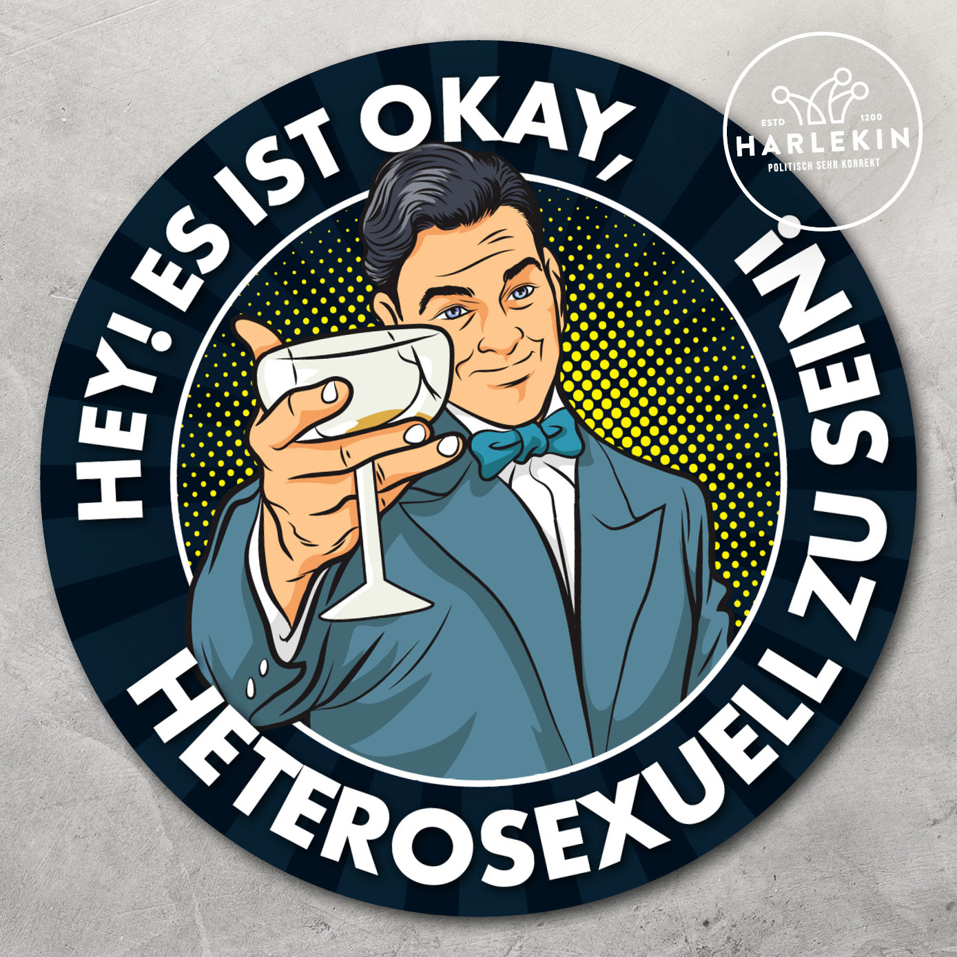 GROSSE STICKER / AUFKLEBER (10 STK.) • ES IST OKAY, HETEROSEXUELL ZU SEIN!