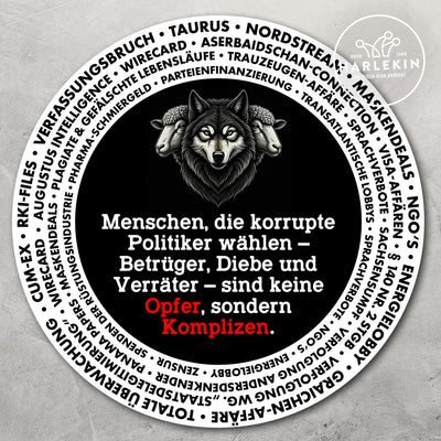 GROSSE STICKER / AUFKLEBER • OPFER UND KOMPLIZEN (10 STK.)