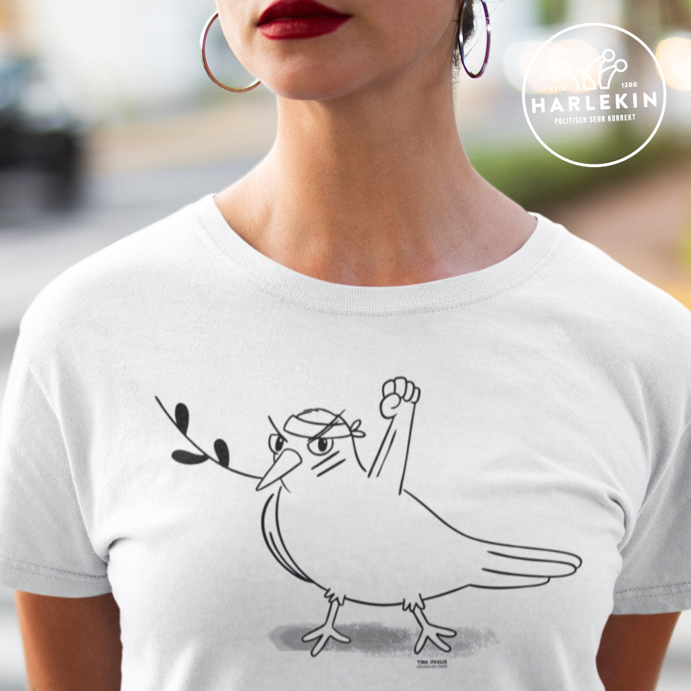 PREMIUM SHIRT MÄDELS • POWER PEACE PIGEON - hell